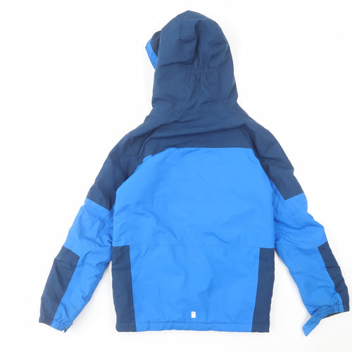 Regatta Boys Blue Rain Coat Coat Size 9-10 Years Zip