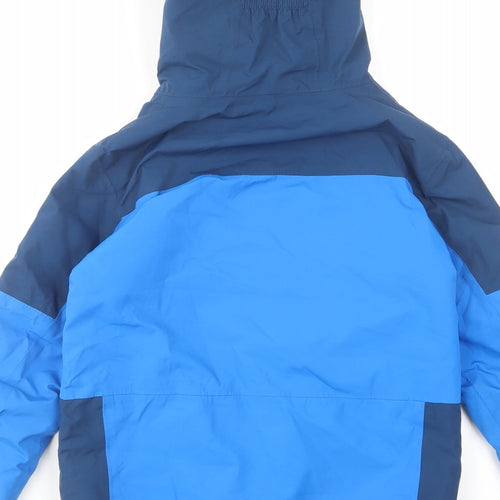 Regatta Boys Blue Rain Coat Coat Size 9-10 Years Zip