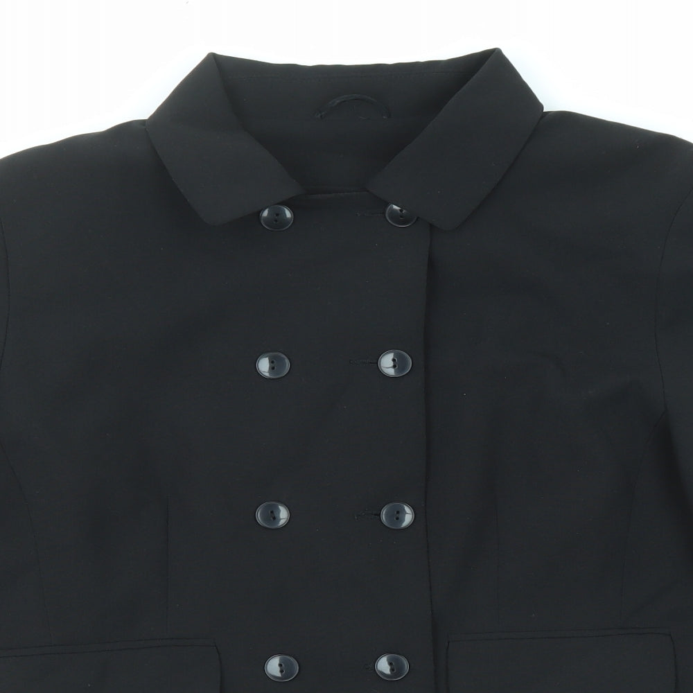 Select Womens Black Jacket Blazer Size 16 Button