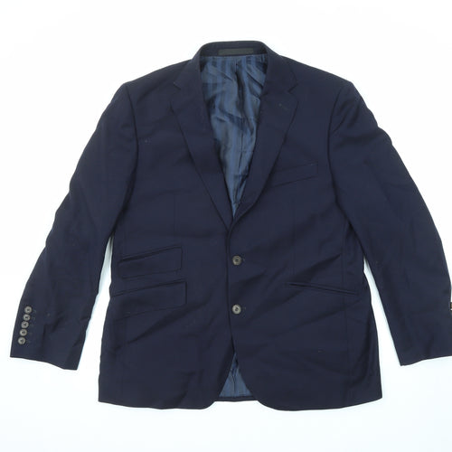 Autograph Mens Blue Wool Jacket Suit Jacket Size 42 Regular - Five-Button Sleeve