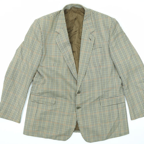 Skopes Mens Multicoloured Geometric Wool Jacket Blazer Size 46 Regular