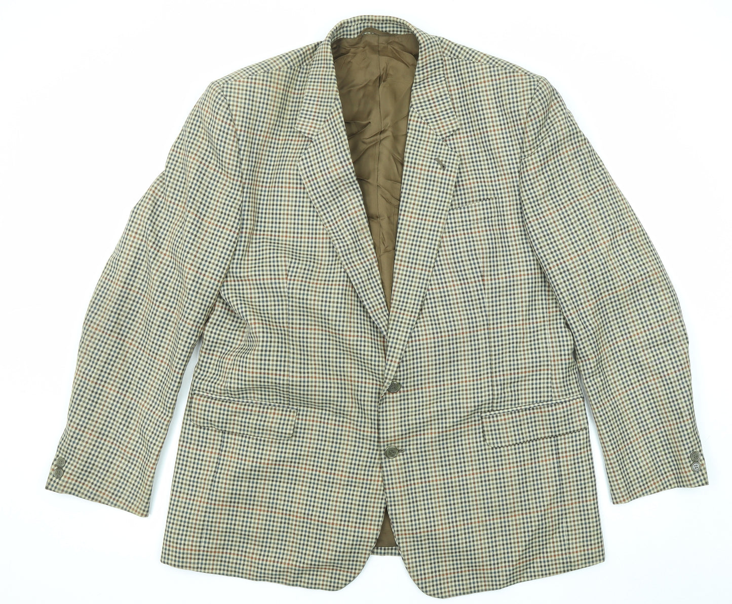 Skopes Mens Multicoloured Geometric Wool Jacket Blazer Size 46 Regular