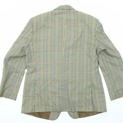 Skopes Mens Multicoloured Geometric Wool Jacket Blazer Size 46 Regular