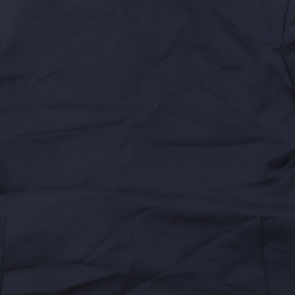 St Michael Mens Blue Wool Jacket Blazer Size 42 Regular