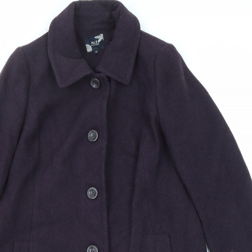 EWM Womens Purple Overcoat Coat Size 14 Button