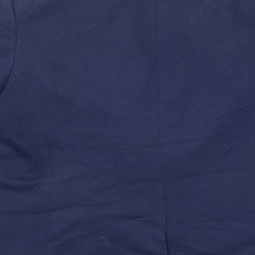 Joules Womens Blue Polyester Jacket Blazer Size 14