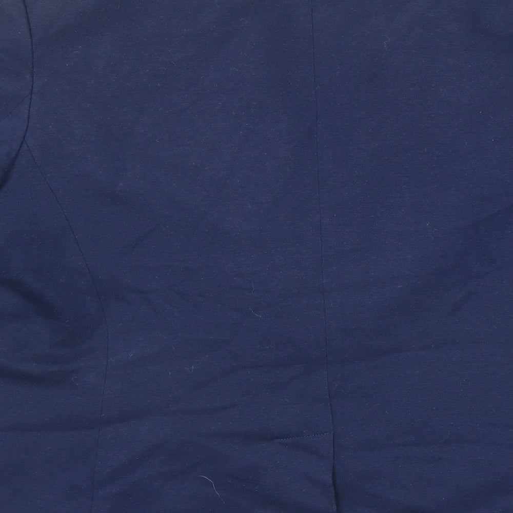 Joules Womens Blue Polyester Jacket Blazer Size 14