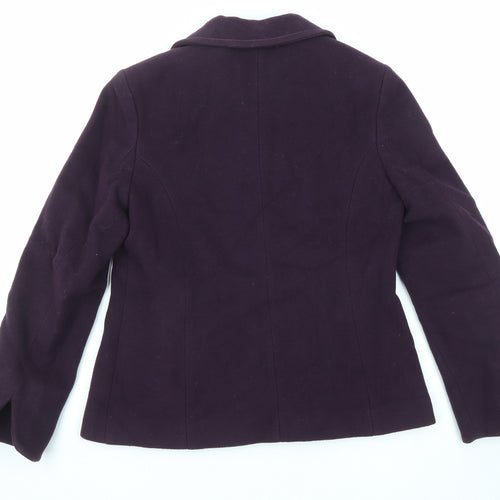 Marks and Spencer Womens Purple Jacket Blazer Size 10 Button
