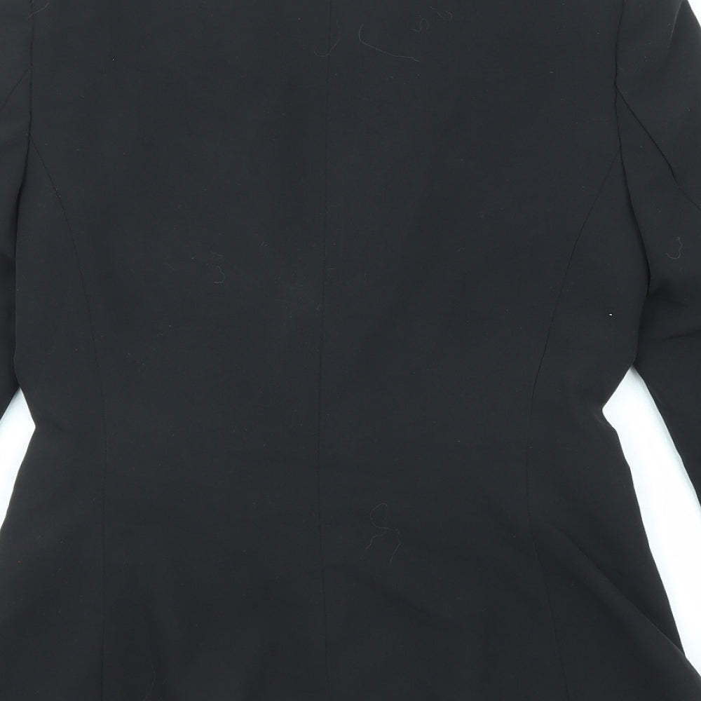 New Look Womens Black Jacket Blazer Size 6 Button