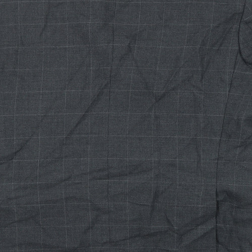 Pierre Cardin Mens Grey Check Wool Jacket Suit Jacket Size 42 Regular
