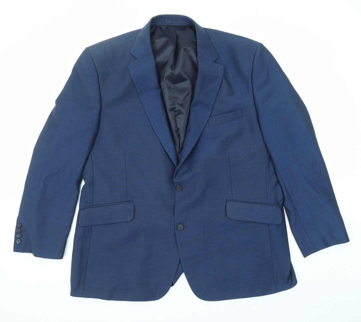 Centaur Mens Blue Polyester Jacket Suit Jacket Size 48 Regular