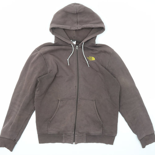 The North Face Mens Brown Cotton Full Zip Hoodie Size L