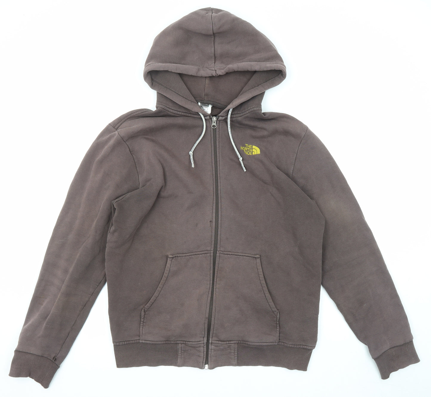 The North Face Mens Brown Cotton Full Zip Hoodie Size L