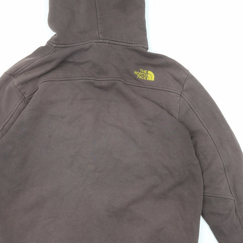 The North Face Mens Brown Cotton Full Zip Hoodie Size L
