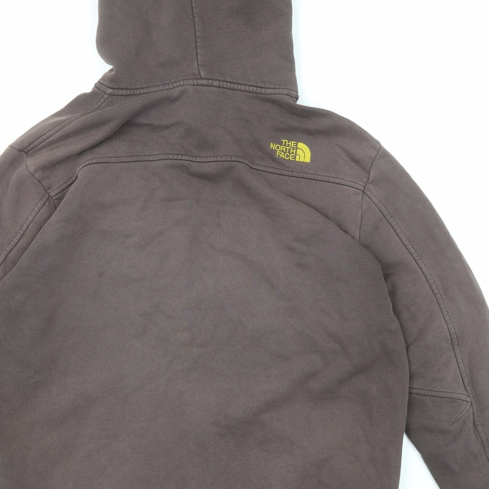 The North Face Mens Brown Cotton Full Zip Hoodie Size L
