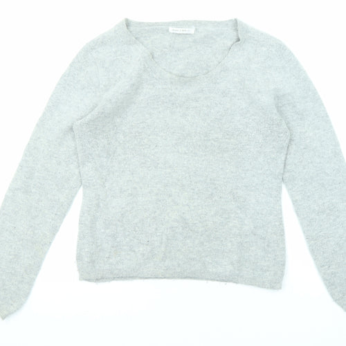 Deane & White Womens Grey Scoop Neck Angora Pullover Jumper Size M