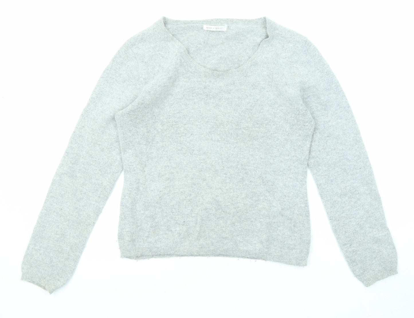 Deane & White Womens Grey Scoop Neck Angora Pullover Jumper Size M