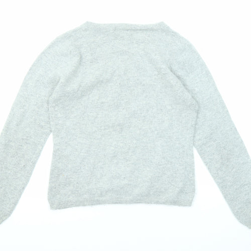 Deane & White Womens Grey Scoop Neck Angora Pullover Jumper Size M