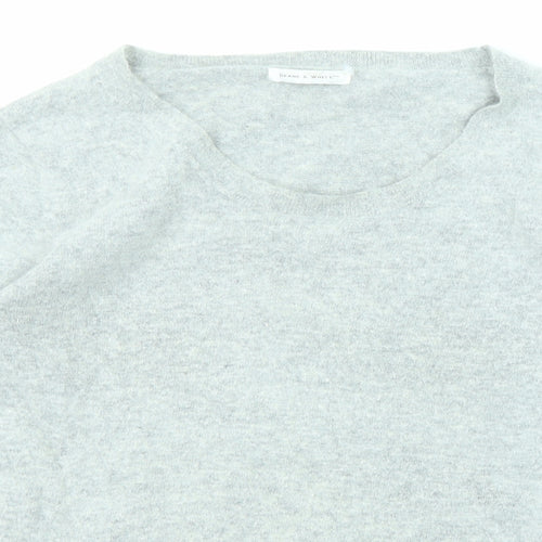 Deane & White Womens Grey Scoop Neck Angora Pullover Jumper Size M