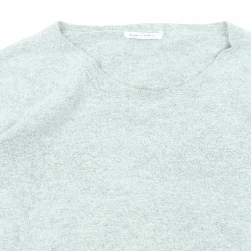 Deane & White Womens Grey Scoop Neck Angora Pullover Jumper Size M