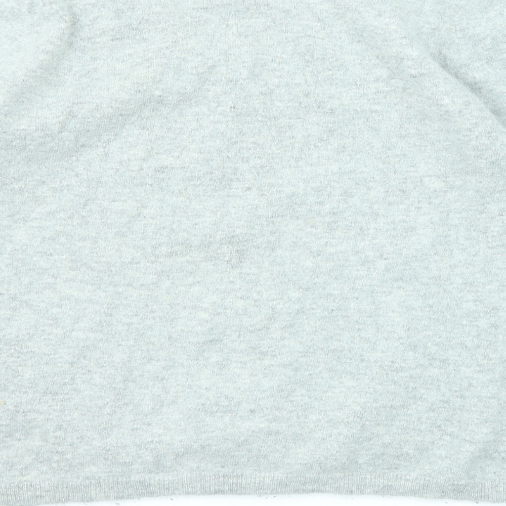 Deane & White Womens Grey Scoop Neck Angora Pullover Jumper Size M