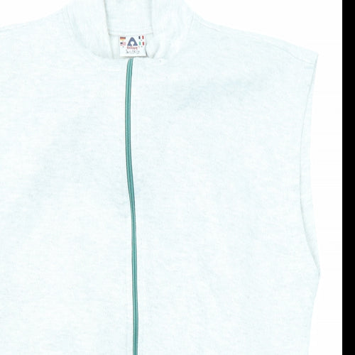 Active Mens Grey Polyester Full Zip Sweatshirt Size M