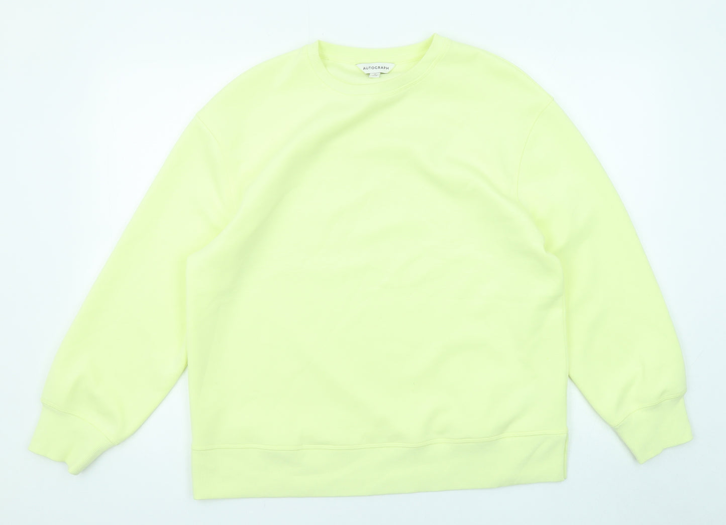 Autograph Womens Yellow Polyester Pullover Sweatshirt Size 12 Pullover