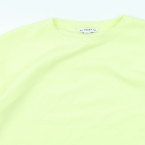Autograph Womens Yellow Polyester Pullover Sweatshirt Size 12 Pullover