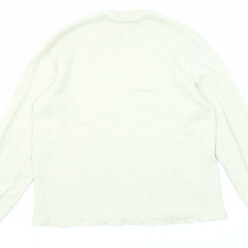 H&M Mens Beige Cotton Pullover Sweatshirt Size M