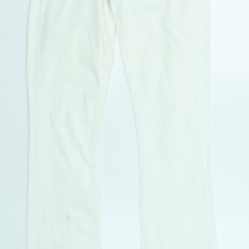 Hudson Womens White Cotton Bootcut Jeans Size 26 in L33 in Regular Zip