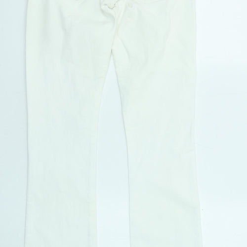 Hudson Womens White Cotton Bootcut Jeans Size 26 in L33 in Regular Zip