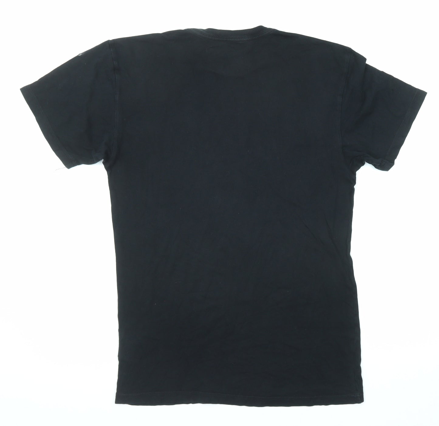 VANS Mens Black Cotton T-Shirt Size M Round Neck