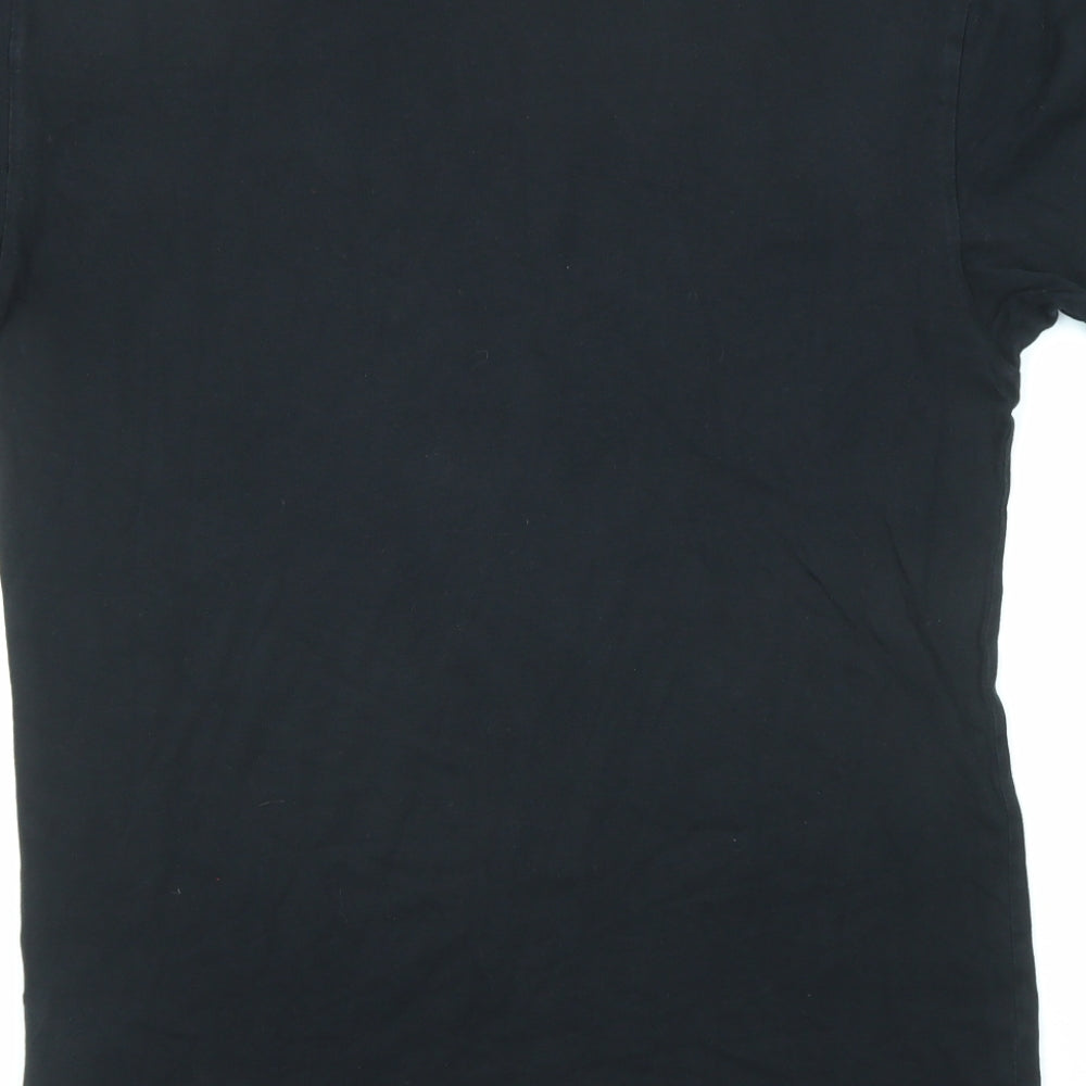 VANS Mens Black Cotton T-Shirt Size M Round Neck