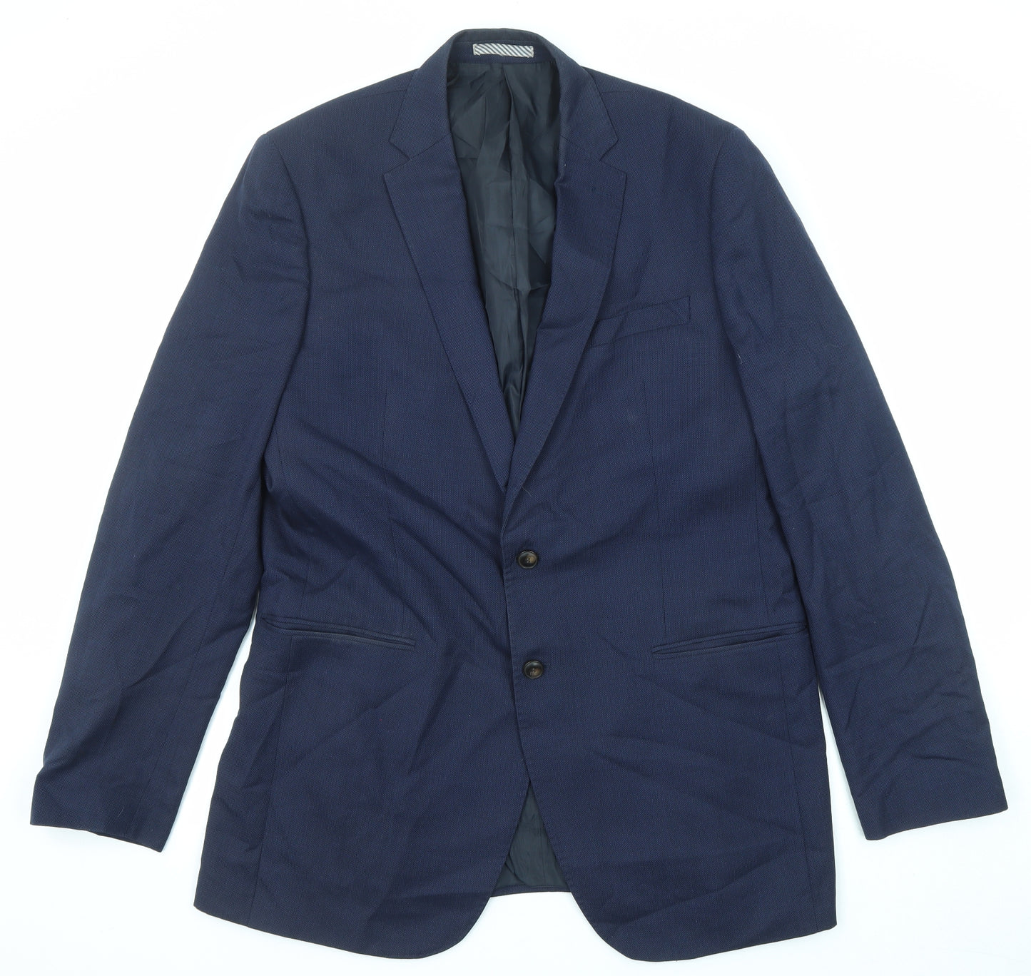 Marks and Spencer Mens Blue Polyester Jacket Suit Jacket Size 42 Regular