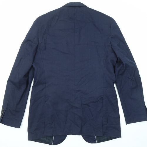 Marks and Spencer Mens Blue Polyester Jacket Suit Jacket Size 42 Regular