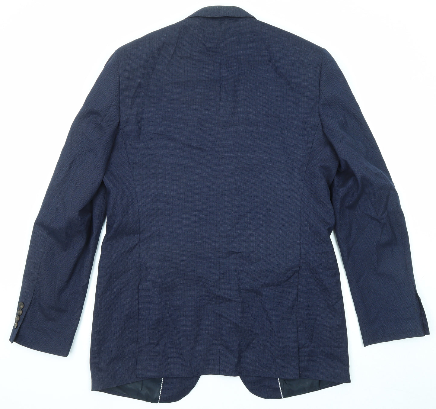 Marks and Spencer Mens Blue Polyester Jacket Suit Jacket Size 42 Regular