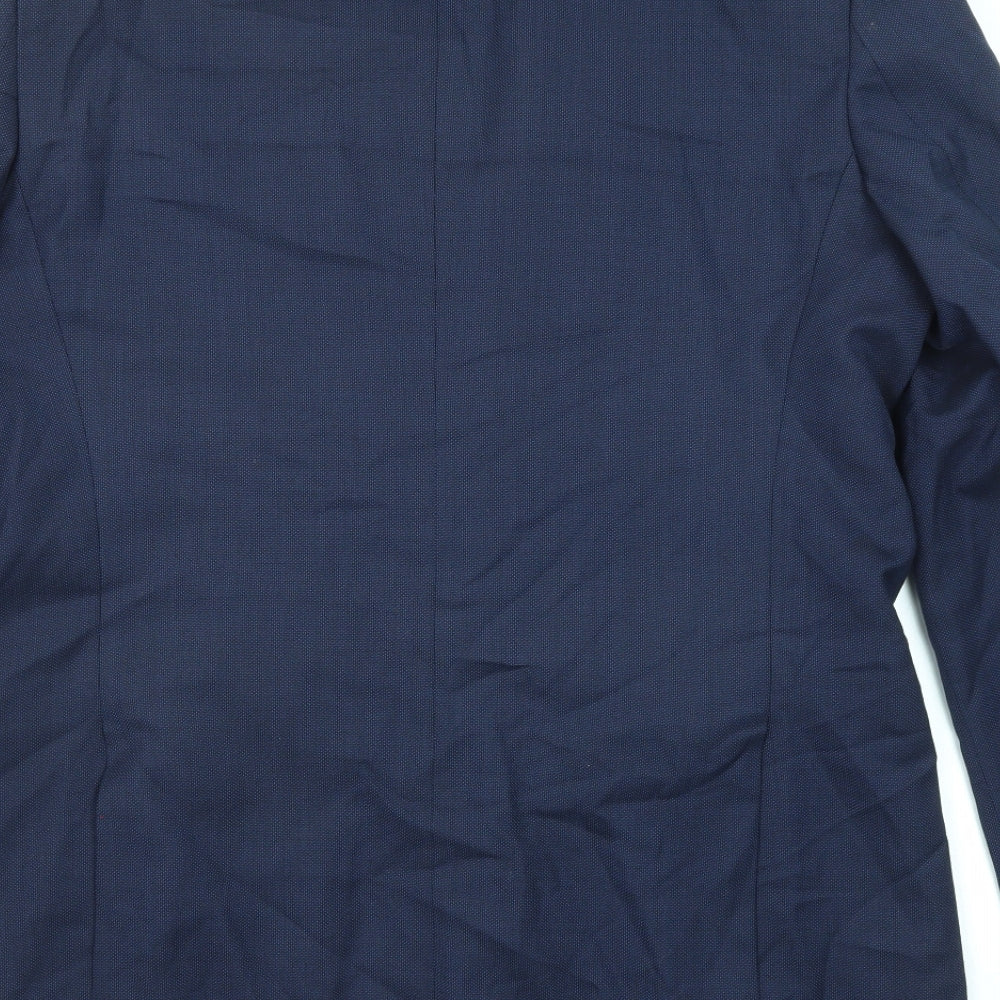 Marks and Spencer Mens Blue Polyester Jacket Suit Jacket Size 42 Regular