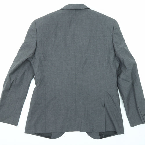 T.M.Lewin Mens Grey Wool Jacket Suit Jacket Size 40 Regular
