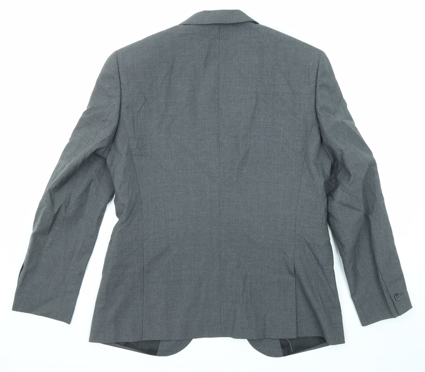 T.M.Lewin Mens Grey Wool Jacket Suit Jacket Size 40 Regular