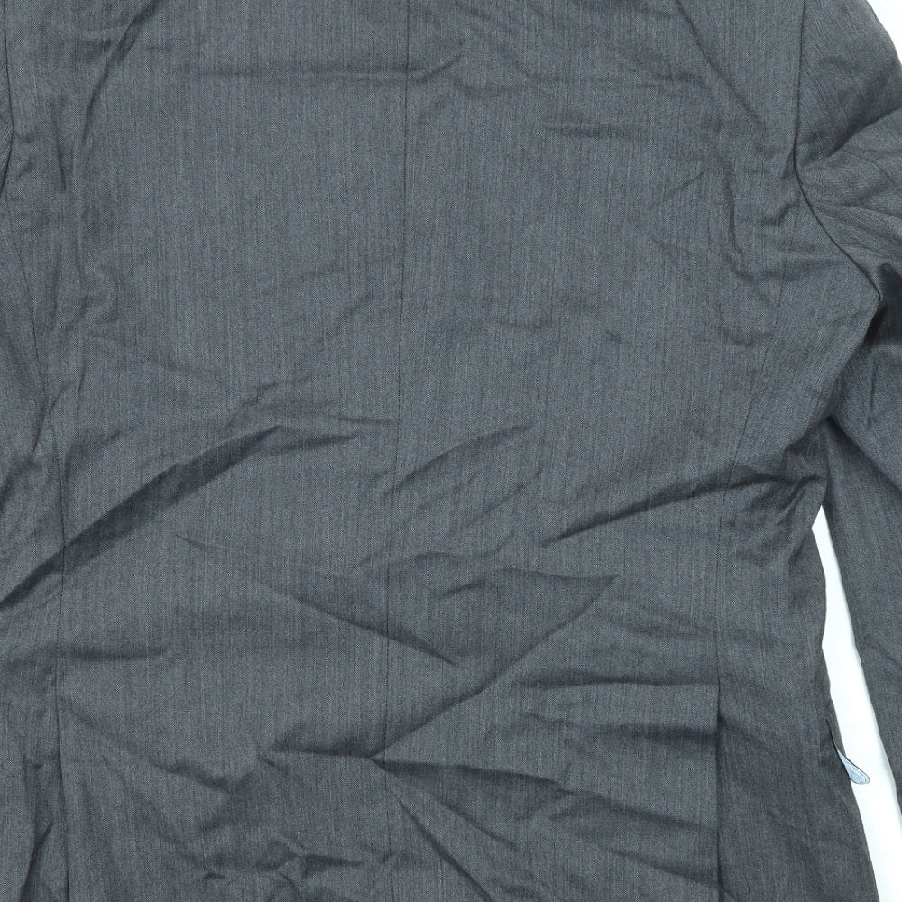 T.M.Lewin Mens Grey Wool Jacket Suit Jacket Size 40 Regular