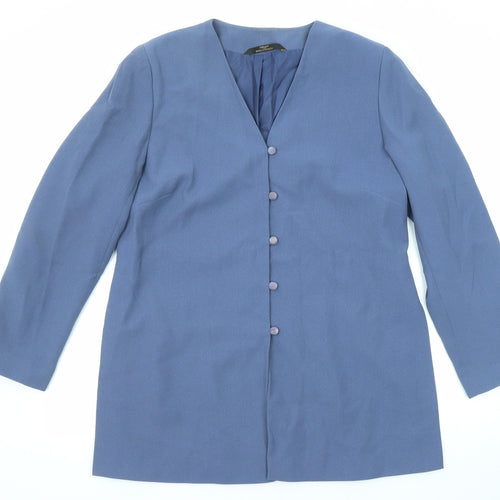 Marks and Spencer Womens Blue Jacket Size 16 Button