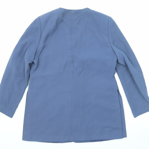 Marks and Spencer Womens Blue Jacket Size 16 Button