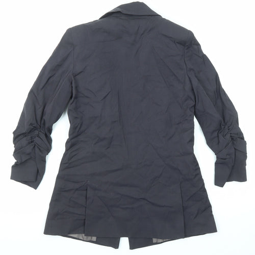 Topshop Womens Black Jacket Blazer Size 8 Button