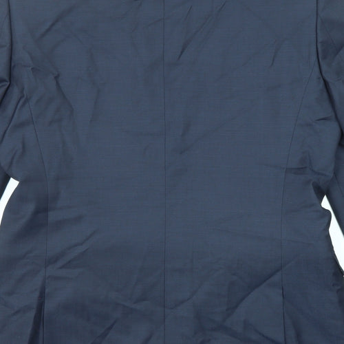 T.M.Lewin Mens Blue Wool Jacket Suit Jacket Size 40 Regular
