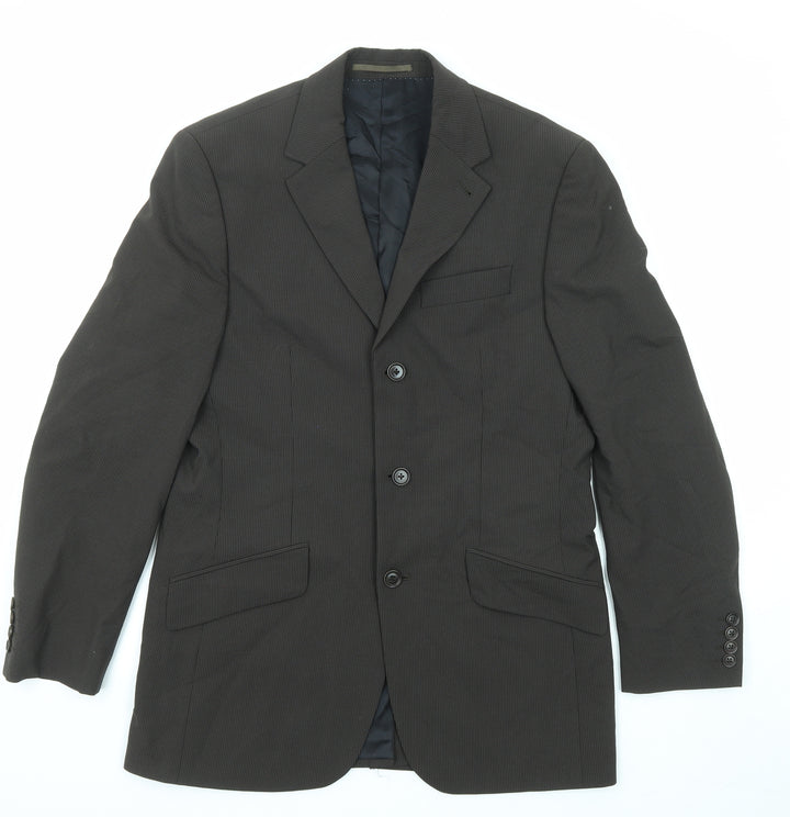 NEXT Mens Brown Polyester Jacket Suit Jacket Size 38 Regular