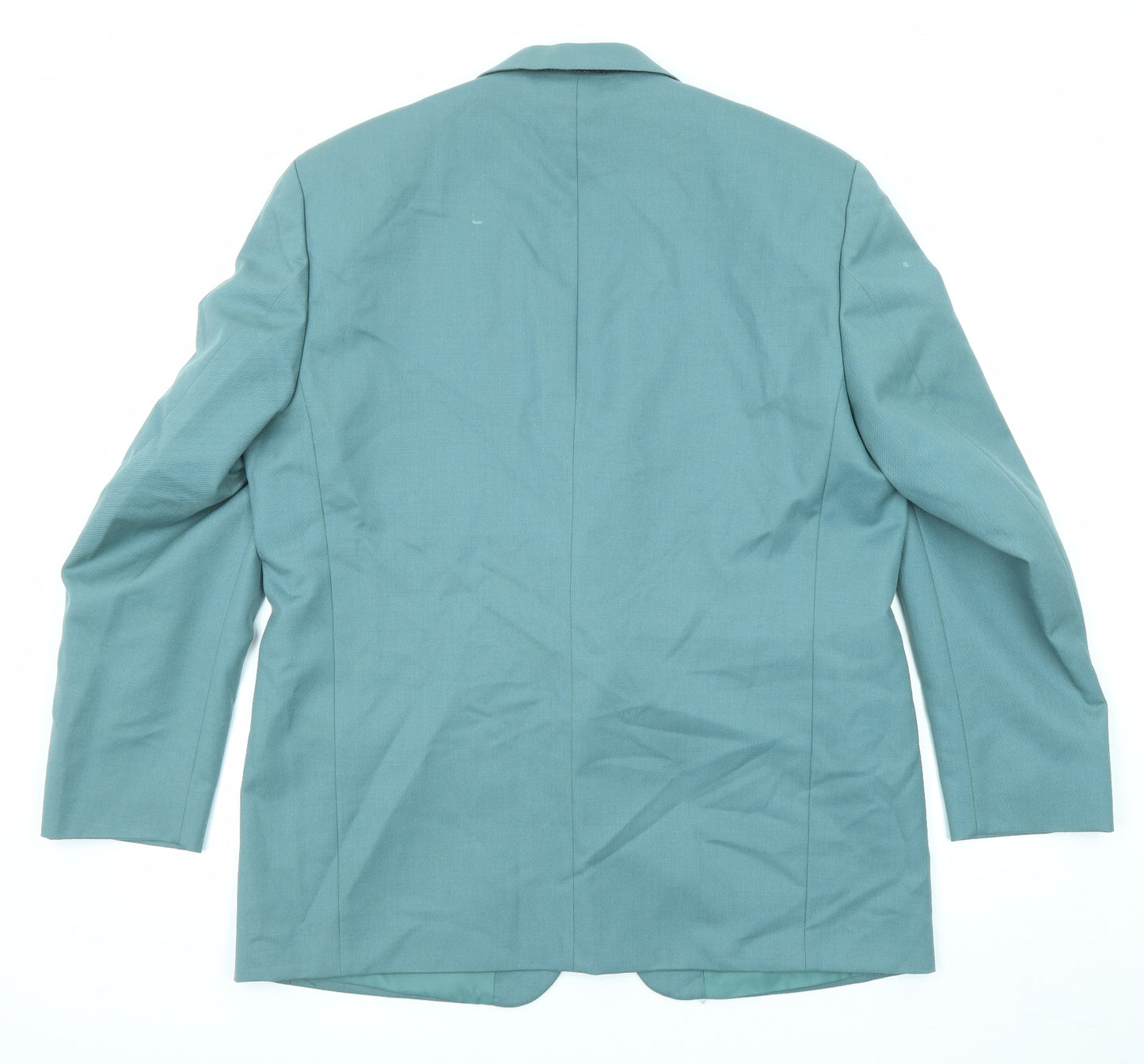 Essential Mens Blue Wool Jacket Suit Jacket Size 44 Regular