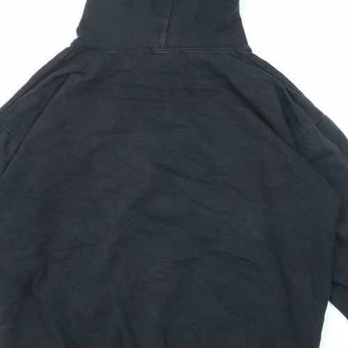 PRETTYLITTLETHING Mens Black Cotton Pullover Hoodie Size M - New Season