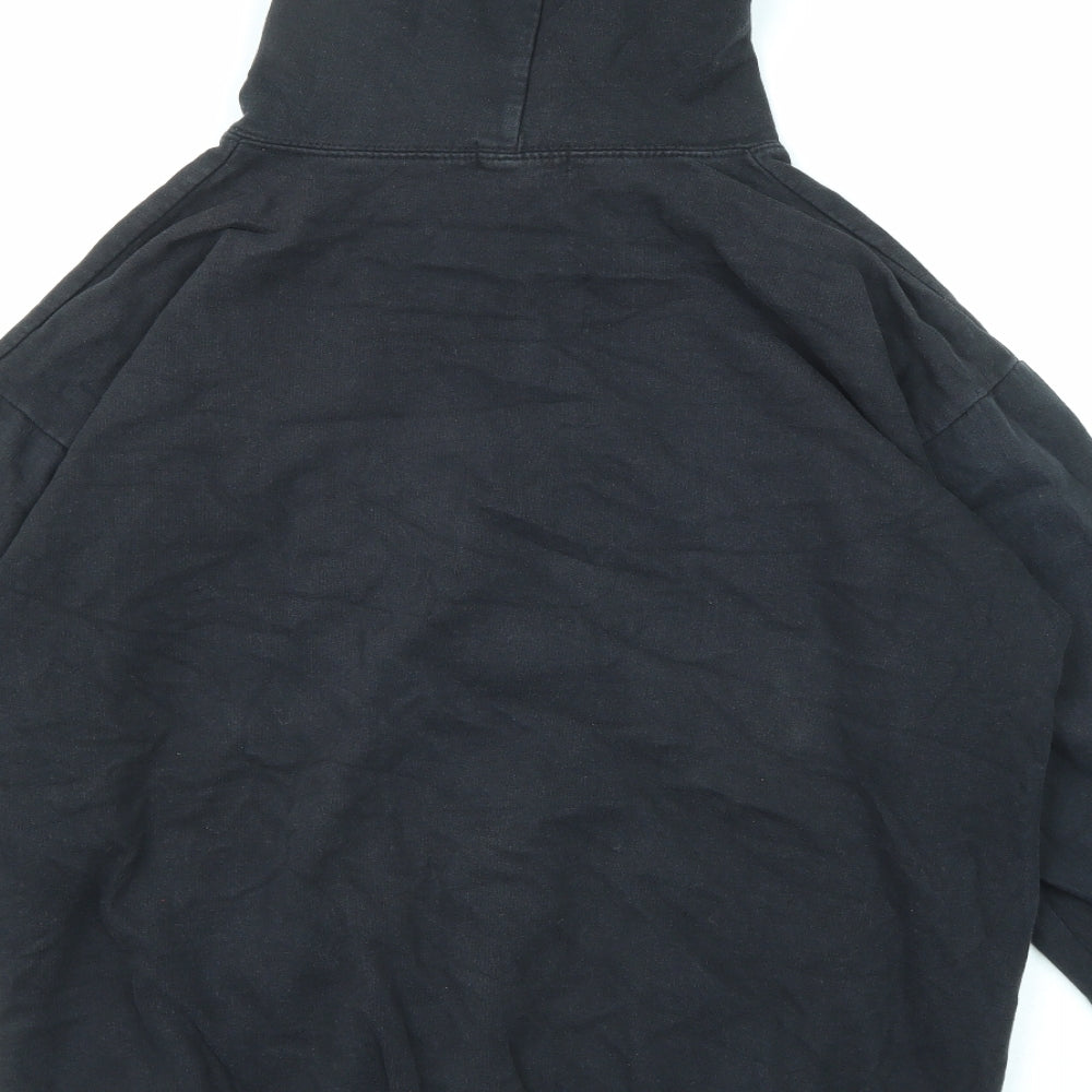 PRETTYLITTLETHING Mens Black Cotton Pullover Hoodie Size M - New Season