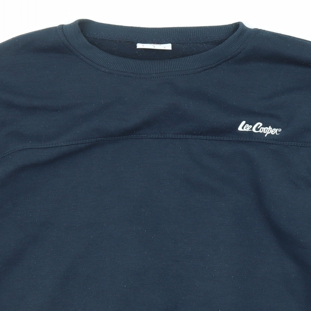 Lee Cooper Mens Blue Polyester Pullover Sweatshirt Size S