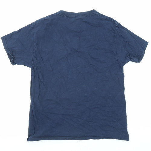 Gildan Boys Blue Cotton Basic T-Shirt Size S Round Neck Pullover - Little Sailor